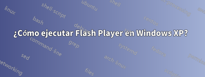 ¿Cómo ejecutar Flash Player en Windows XP? 