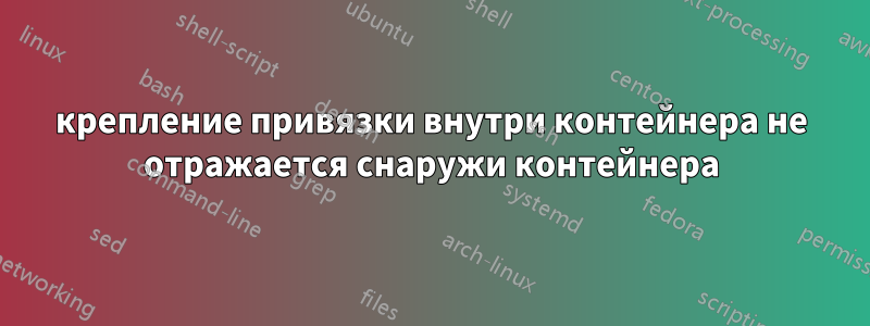 крепление привязки внутри контейнера не отражается снаружи контейнера