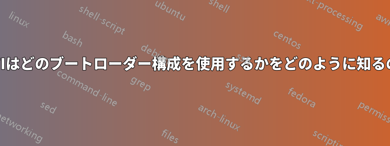 UEFIはどのブートローダー構成を使用するかをどのように知るのか