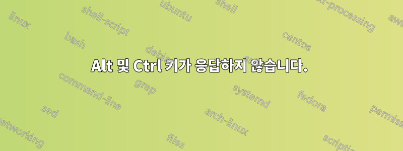 Alt 및 Ctrl 키가 응답하지 않습니다.