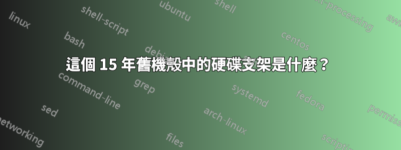 這個 15 年舊機殼中的硬碟支架是什麼？