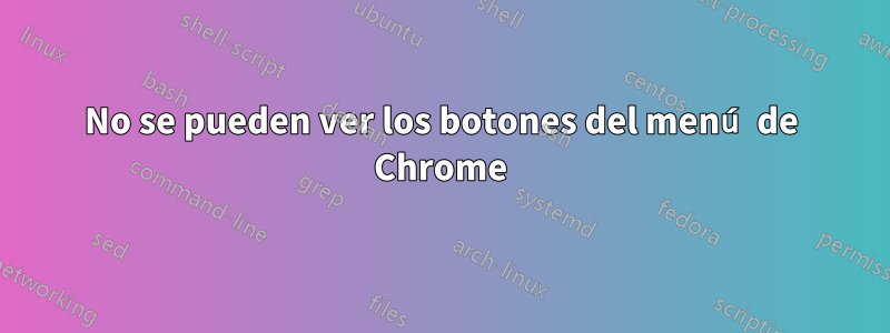 No se pueden ver los botones del menú de Chrome