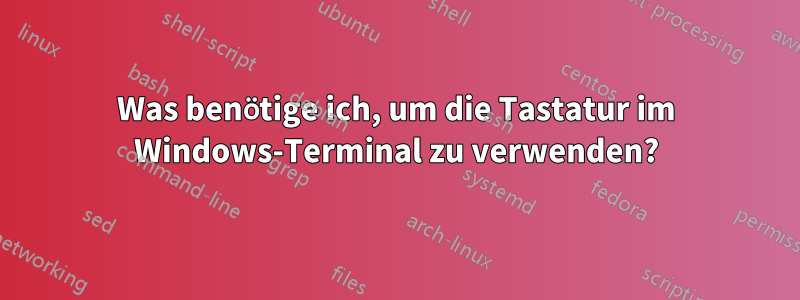 Was benötige ich, um die Tastatur im Windows-Terminal zu verwenden?