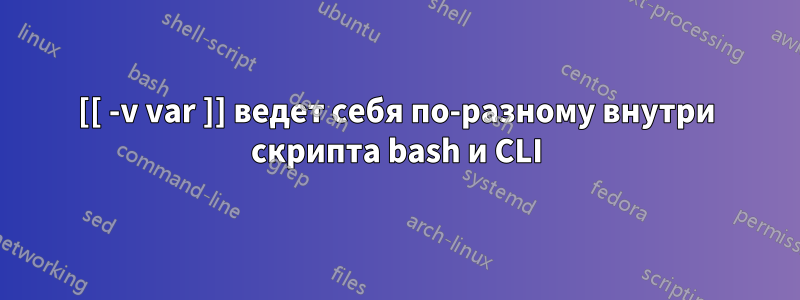 [[ -v var ]] ведет себя по-разному внутри скрипта bash и CLI