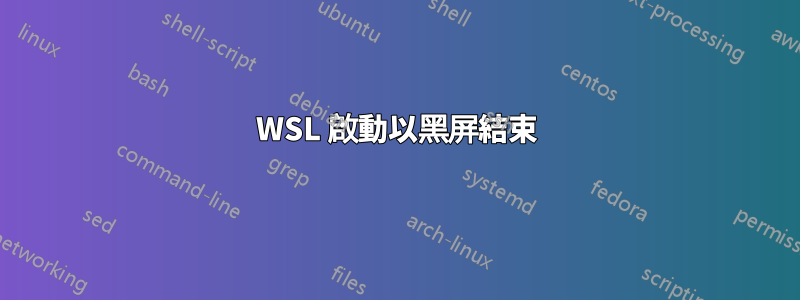 WSL 啟動以黑屏結束