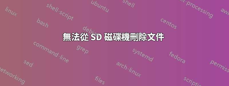 無法從 SD 磁碟機刪除文件