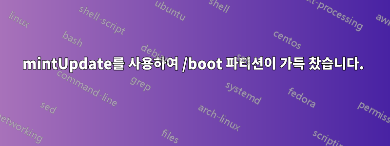 mintUpdate를 사용하여 /boot 파티션이 가득 찼습니다.