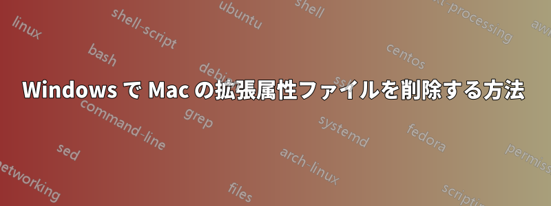 Windows で Mac の拡張属性ファイルを削除する方法