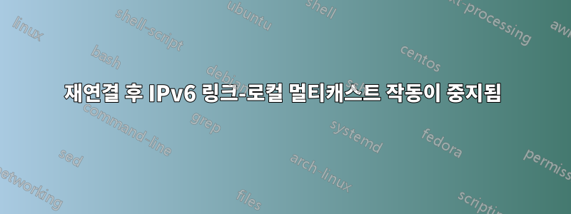 재연결 후 IPv6 링크-로컬 멀티캐스트 작동이 중지됨