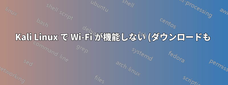 Kali Linux で Wi-Fi が機能しない (ダウンロードも)