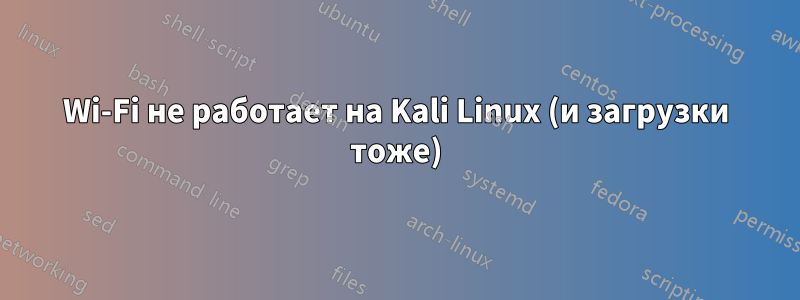 Wi-Fi не работает на Kali Linux (и загрузки тоже)