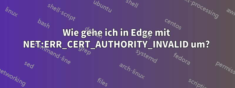 Wie gehe ich in Edge mit NET:ERR_CERT_AUTHORITY_INVALID um?