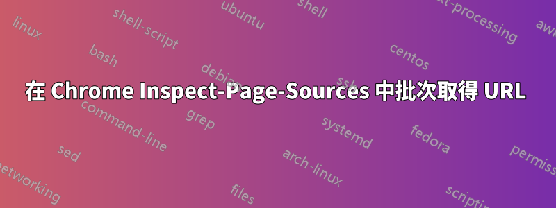 在 Chrome Inspect-Page-Sources 中批次取得 URL