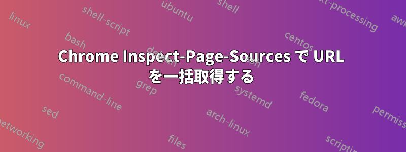 Chrome Inspect-Page-Sources で URL を一括取得する