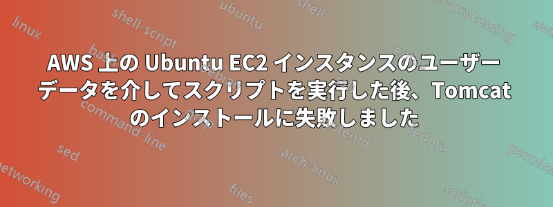 AWS 上の Ubuntu EC2 インスタンスのユーザー データを介してスクリプトを実行した後、Tomcat のインストールに失敗しました