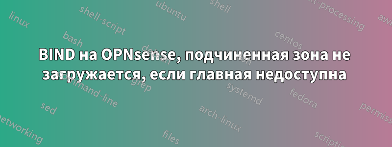 BIND на OPNsense, подчиненная зона не загружается, если главная недоступна