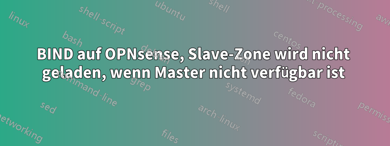 BIND auf OPNsense, Slave-Zone wird nicht geladen, wenn Master nicht verfügbar ist