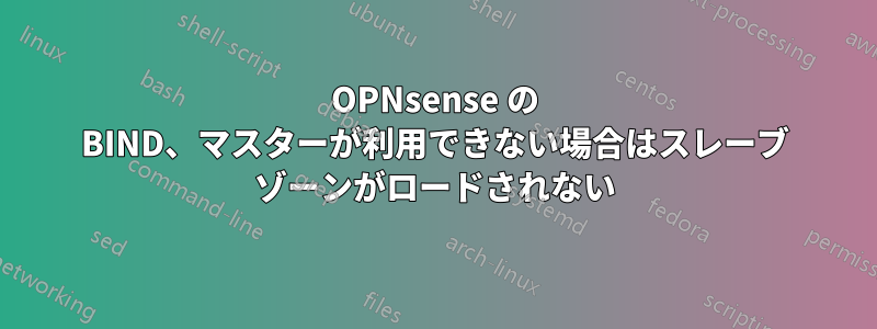 OPNsense の BIND、マスターが利用できない場合はスレーブ ゾーンがロードされない