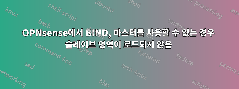 OPNsense에서 BIND, 마스터를 사용할 수 없는 경우 슬레이브 영역이 로드되지 않음