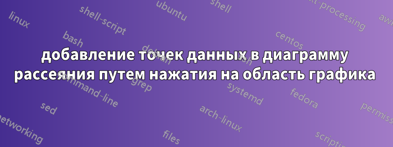 добавление точек данных в диаграмму рассеяния путем нажатия на область графика