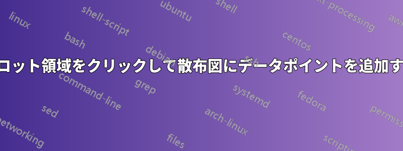 プロット領域をクリックして散布図にデータポイントを追加する