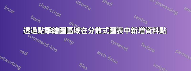 透過點擊繪圖區域在分散式圖表中新增資料點