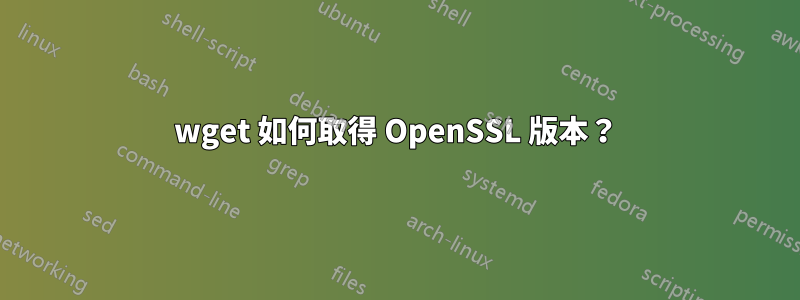 wget 如何取得 OpenSSL 版本？