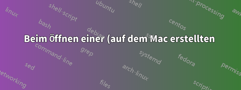 Beim Öffnen einer (auf dem Mac erstellten) RTF-Datei unter Windows werden seltsame Zeichen angezeigt