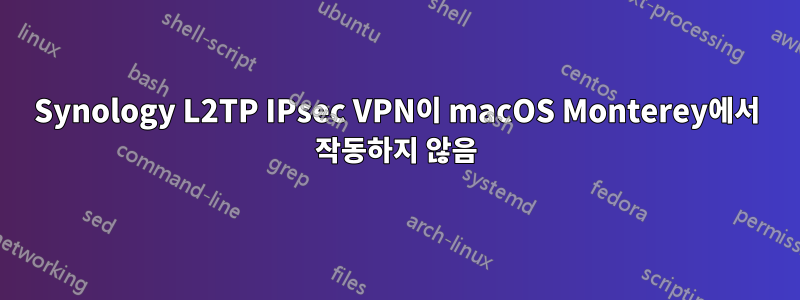 Synology L2TP IPsec VPN이 macOS Monterey에서 작동하지 않음