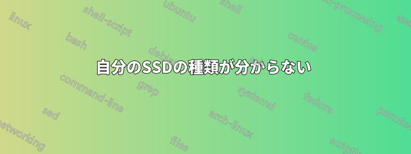 自分のSSDの種類が分からない