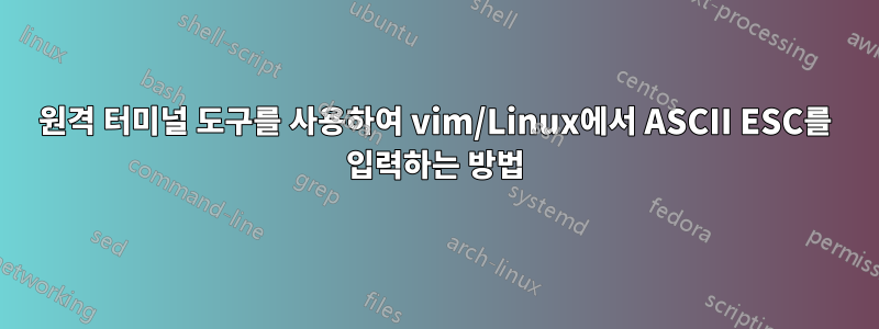 원격 터미널 도구를 사용하여 vim/Linux에서 ASCII ESC를 입력하는 방법