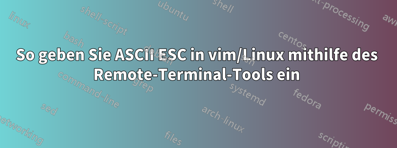 So geben Sie ASCII ESC in vim/Linux mithilfe des Remote-Terminal-Tools ein