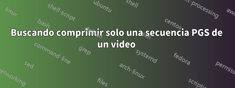 Buscando comprimir solo una secuencia PGS de un video