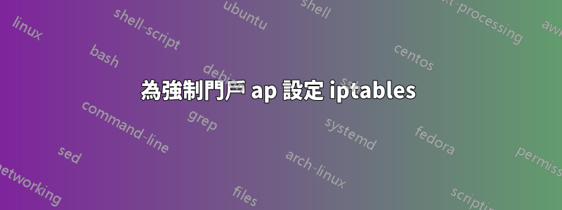 為強制門戶 ap 設定 iptables