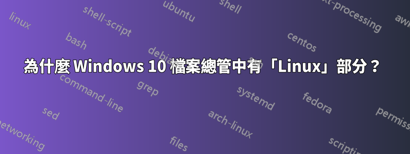 為什麼 Windows 10 檔案總管中有「Linux」部分?