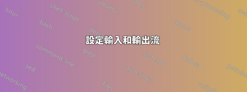 設定輸入和輸出流