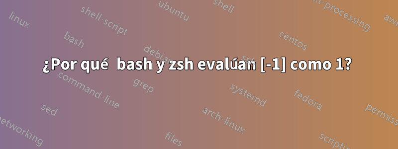 ¿Por qué bash y zsh evalúan [-1] como 1?