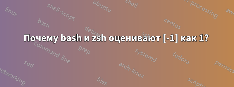 Почему bash и zsh оценивают [-1] как 1?