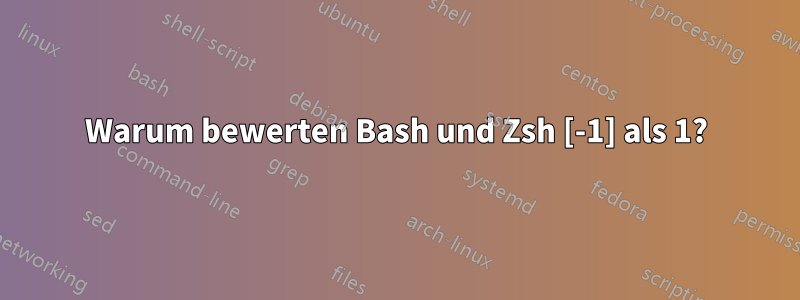 Warum bewerten Bash und Zsh [-1] als 1?