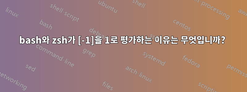 bash와 zsh가 [-1]을 1로 평가하는 이유는 무엇입니까?