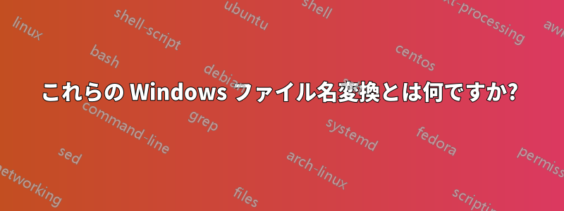 これらの Windows ファイル名変換とは何ですか?