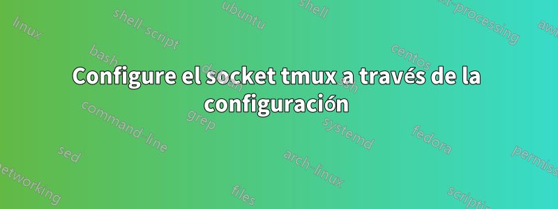 Configure el socket tmux a través de la configuración