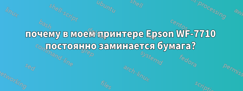 почему в моем принтере Epson WF-7710 постоянно заминается бумага?