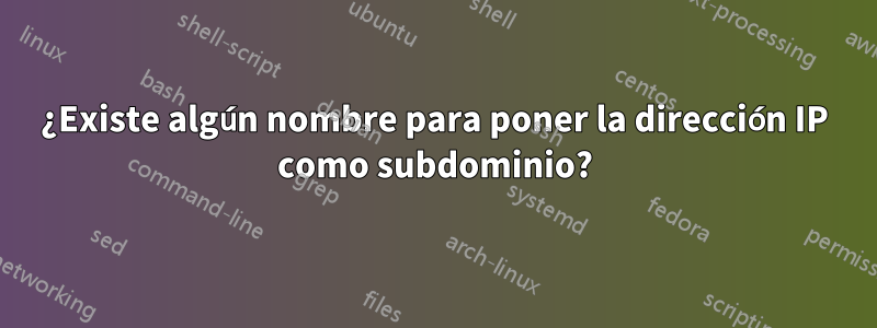 ¿Existe algún nombre para poner la dirección IP como subdominio?
