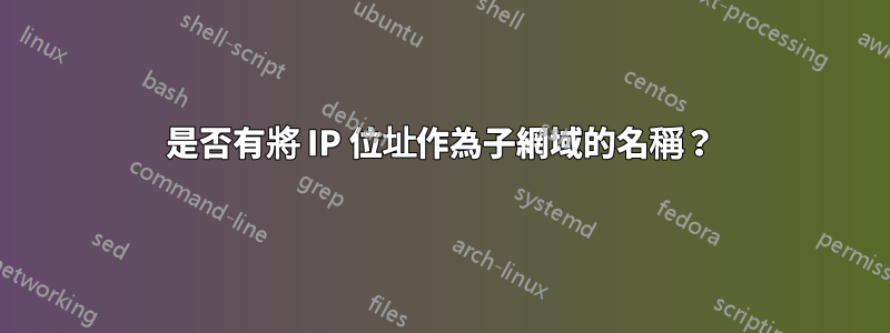 是否有將 IP 位址作為子網域的名稱？