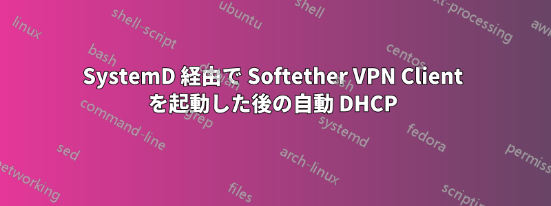 SystemD 経由で Softether VPN Client を起動した後の自動 DHCP