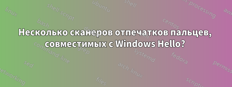 Несколько сканеров отпечатков пальцев, совместимых с Windows Hello?