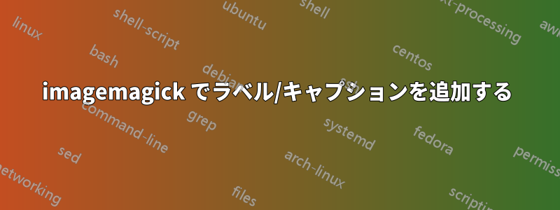 imagemagick でラベル/キャプションを追加する