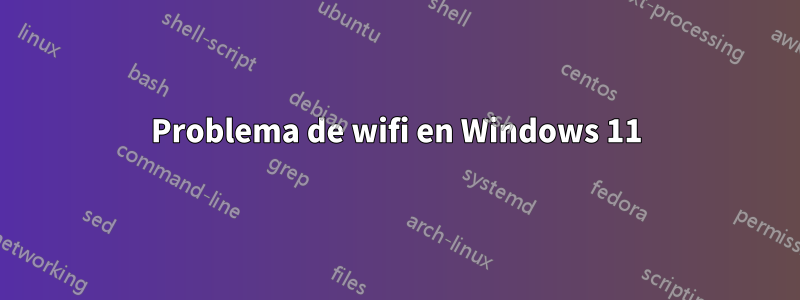 Problema de wifi en Windows 11