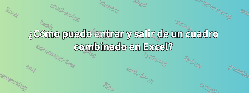 ¿Cómo puedo entrar y salir de un cuadro combinado en Excel?